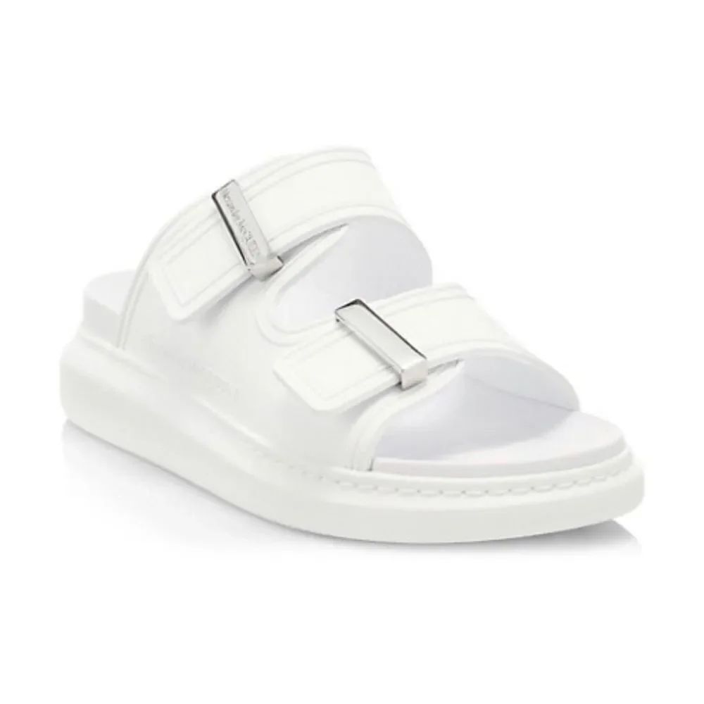 Alexander McQueen Two-Band Rubber Slides size 40